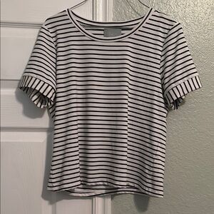 Striped Black and White Women's Top